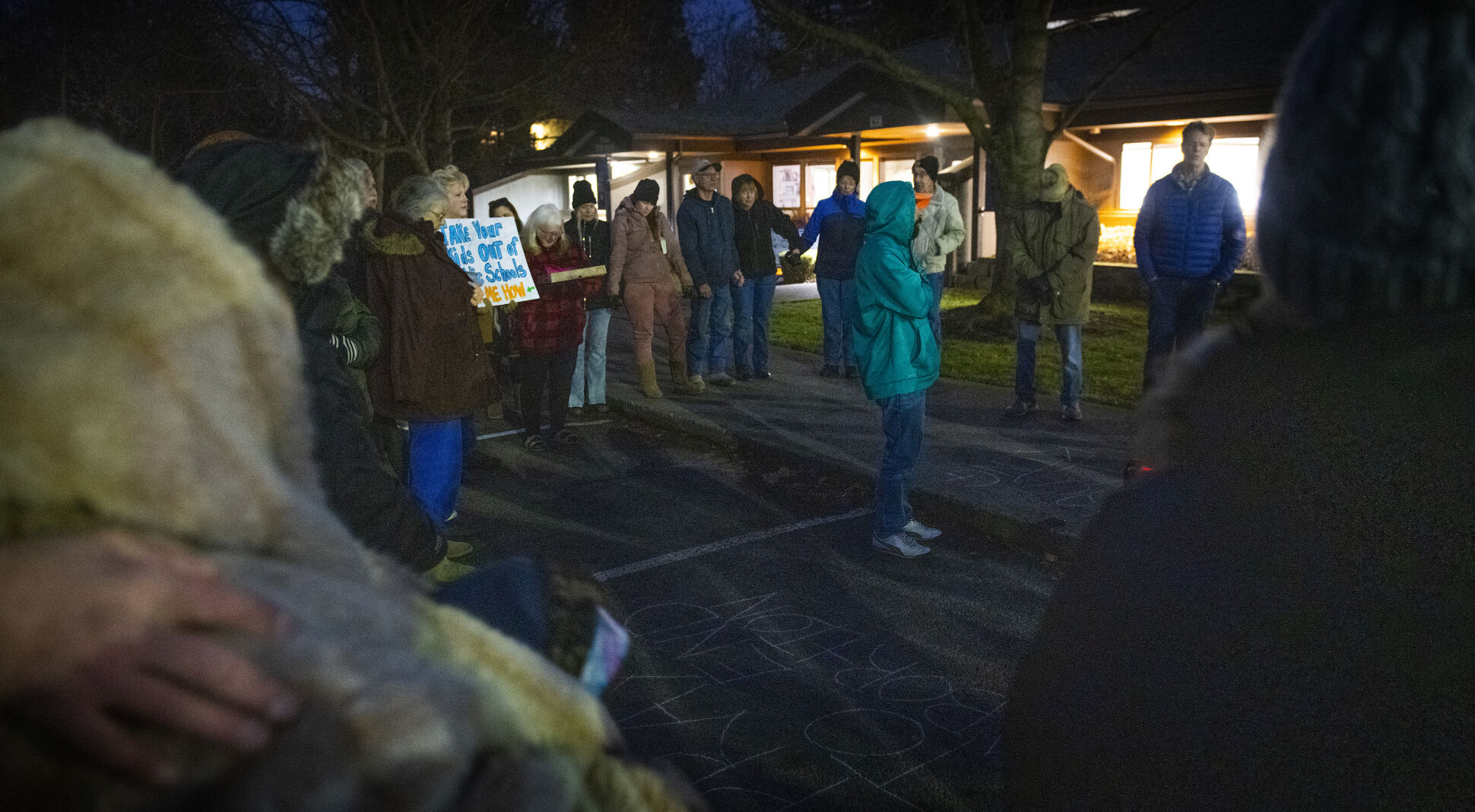 School Board Meeting Prayer Vigil
